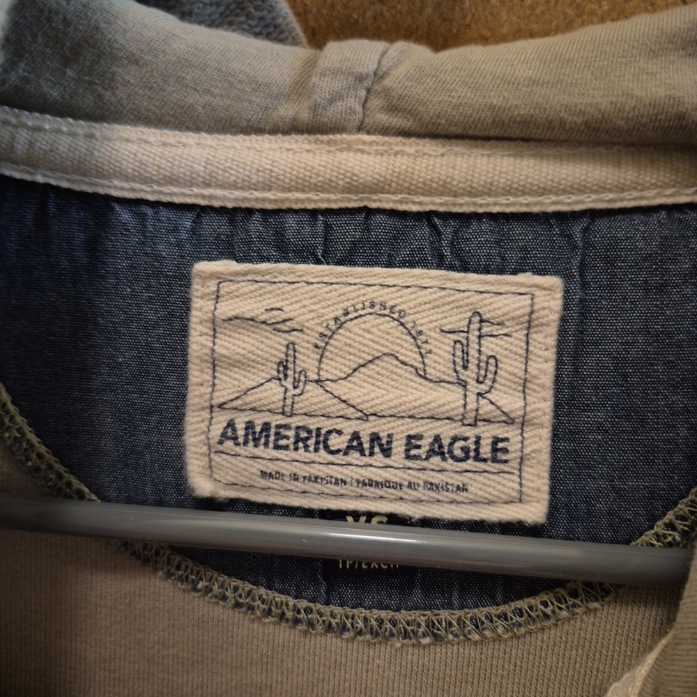 American Eagle Outfitters Gray Knit Hoodie